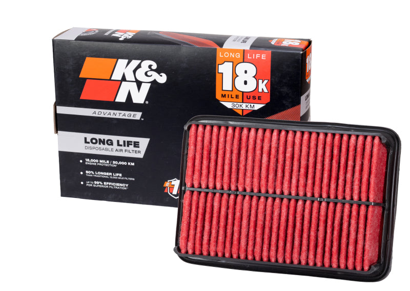 K&N Universal Air Filter 4in Flg 8-1/2in B 5in T 9-1/2in H Gen 3