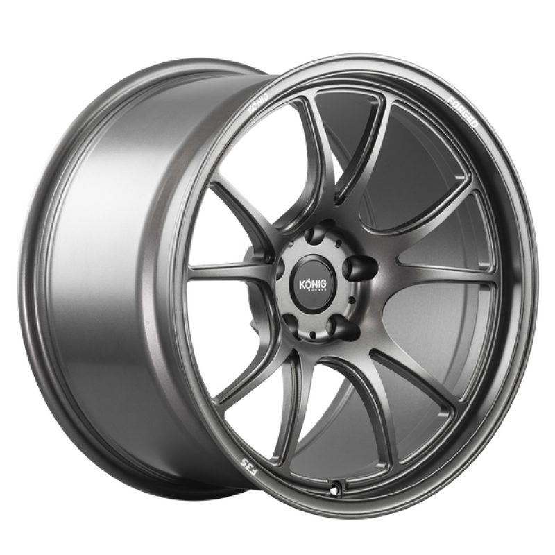 Konig Forged F3S 19X12 5X130 ET65 Satin Charcoal Knurled Bead