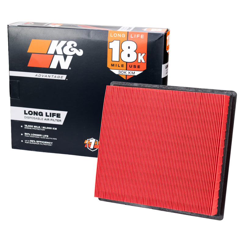 K&N Universal Air Filter 5in Flg 8-1/2in B 5-1/2in T 10-1/2in H Gen 3 Dry - 55 Plt