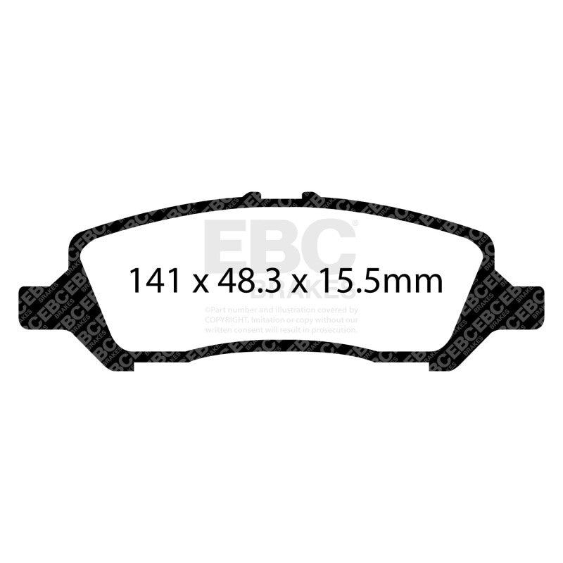 EBC 12+ Dodge Dart 1.4 Turbo Ultimax2 Rear Brake Pads