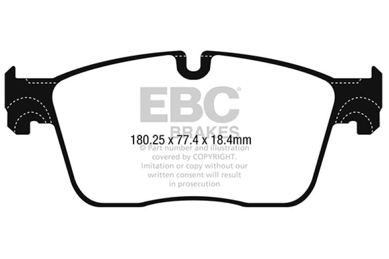 EBC 2017+ Jaguar F-Pace Ultimax2 Front Brake Pads (Use w/ 13.8in Rotors)