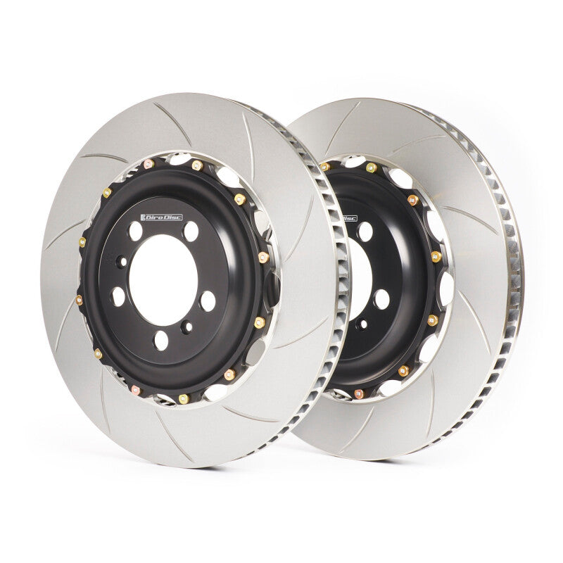 GiroDisc Audi 8Y S3 VW Mk8 Golf R Zinc Plated Slotted Two Piece Front Brake Rotors