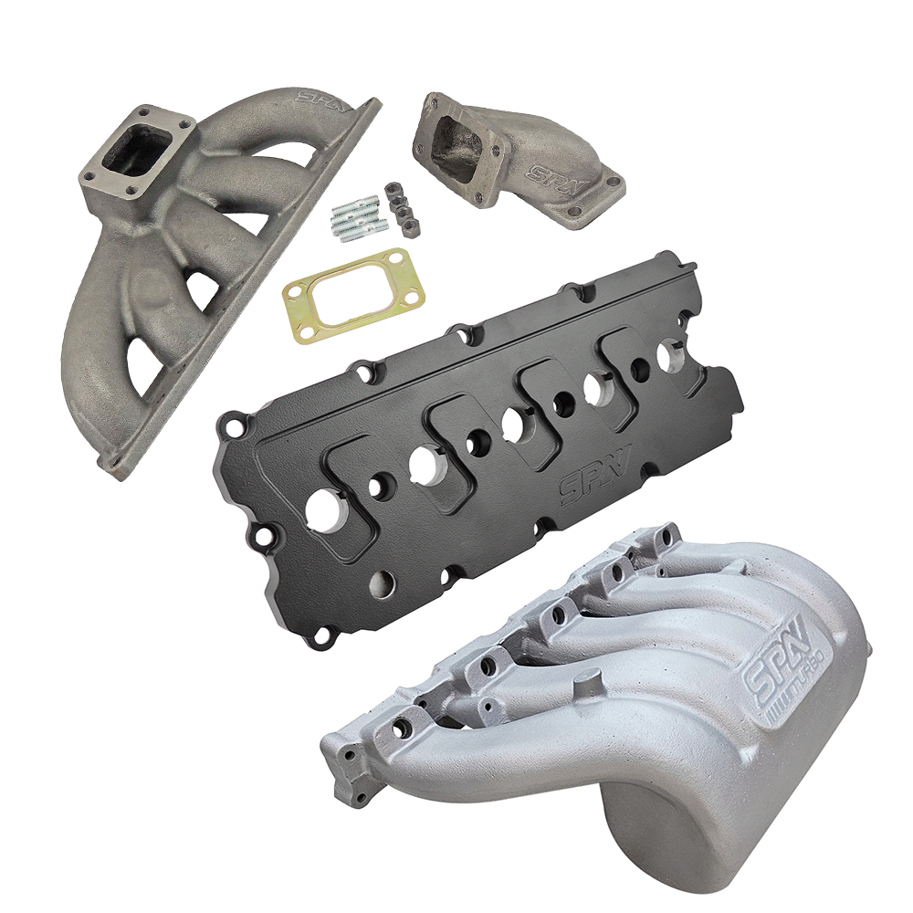SPA Turbo Turbo manifold, cast aluminum valve cover & intake manifold for VW Jetta/Golf MK4 2.5L 5-cyl 20V 07K.
