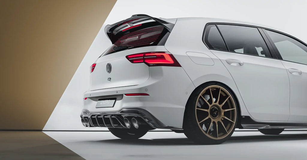 Zaero Design VW Golf R Mk8 EVO-1 Gloss Black Rear Diffuser