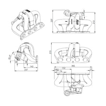Load image into Gallery viewer, SPA Turbo 8th gen Honda Civic SI (K20 engine) TWIN SCROLL CAST TURBO MANIFOLD V-BAND WASTEGATE + .030" MLS CYLINDER HEAD GASKET, 87MM BORE