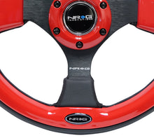 Load image into Gallery viewer, NRG Reinforced Steering Wheel (320mm) Blk w/Red Trim &amp; 5mm 3-Spoke