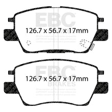 Load image into Gallery viewer, EBC 2016+ Chevrolet Cruze 1.4L Turbo (10.9in Front Rotor) Greenstuff Front Brake Pads