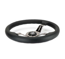 Load image into Gallery viewer, NRG Light Weight Gaming Steering Wheel - 350mm 3 Black Chrome Spokes Perforated Leather