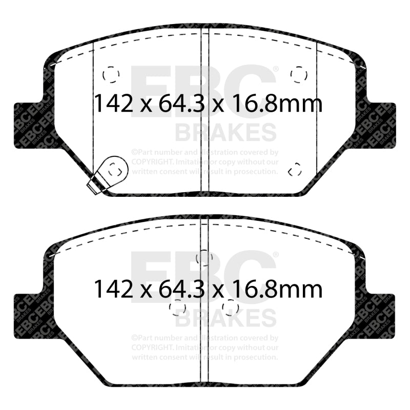 EBC 2016+ Buick Envision 2.0L Turbo Greenstuff Front Brake Pads