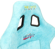 Load image into Gallery viewer, NRG FRP Bucket Seat ULTRA Edition W/ Grey Pearlized Back / Teal Microfiber Material - Large