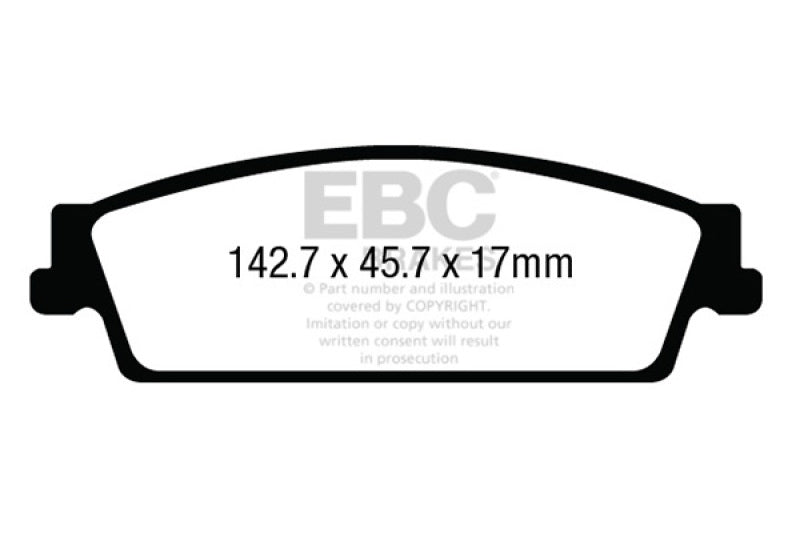 EBC 15+ Cadillac Escalade 6.2 2WD Ultimax2 Rear Brake Pads