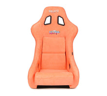 Load image into Gallery viewer, NRG FRP Bucket Seat ULTRA Edition W/ Grey Pearlized Back / Peach Microfiber Material - Large