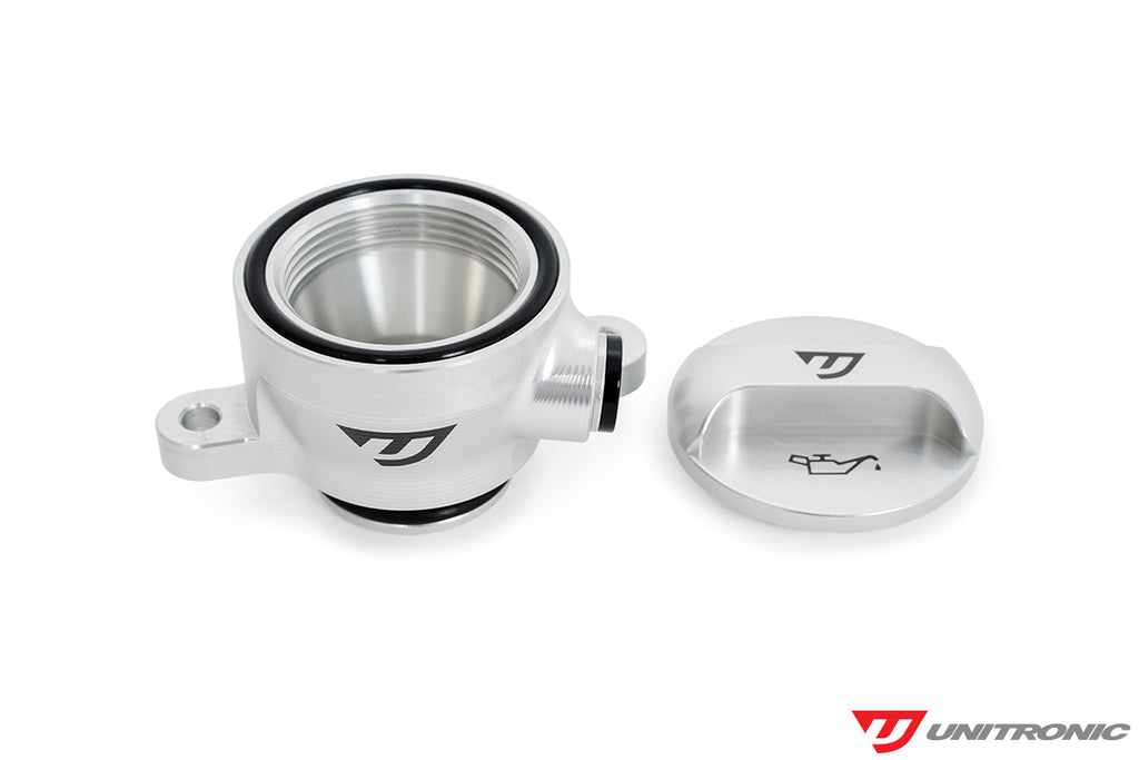 Unitronic Low Profile Oil Fill Neck for Audi 2.5TFSI - Clear Anodized