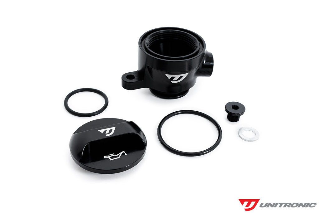 Unitronic Low Profile Oil Fill Neck for Audi 2.5TFSI - Black Anodized