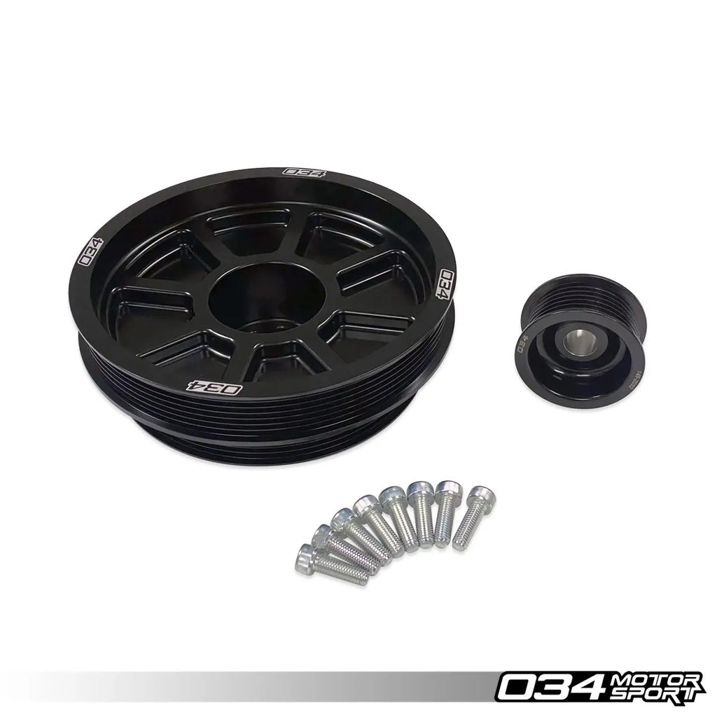 034Motorsport Dual Pulley Hardware Kit, 190mm, Audi B8 S4/S5/Q5/SQ5, C7 A6/A7, D4 A8 3.0 TFSI