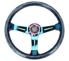 Load image into Gallery viewer, NRG Reinforced Steering Wheel (350mm / 2in. Deep) Matsuri Smoke Clear Acrylic w/ Neochrome Spoke