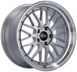 BBS LM 20x10.5 5x112 ET15 Diamond Silver Wheel 80mm PFS/Clip Required