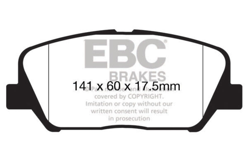 EBC 12-15 Hyundai Veloster 1.6 Turbo Greenstuff Front Brake Pads