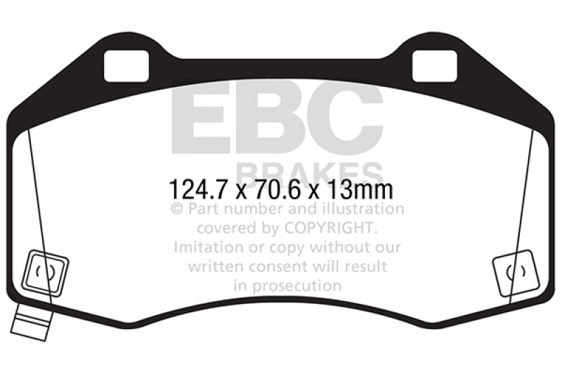 EBC 2017+ Fiat 124 Spider 1.4L Turbo Abarth Ultimax2 Front Brake Pads