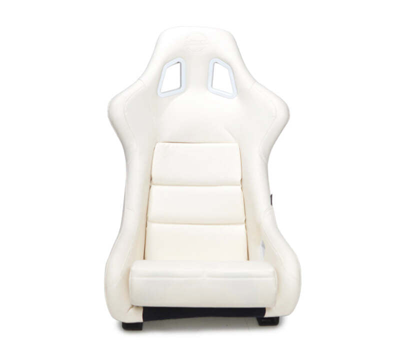 NRG FRP Bucket Seat White Vinyl Material (Large)
