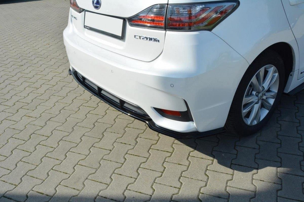 MAXTON DESIGN CENTRAL REAR SPLITTER LEXUS CT MK1 FACELIFT (WITHOUT VERTICAL BARS)