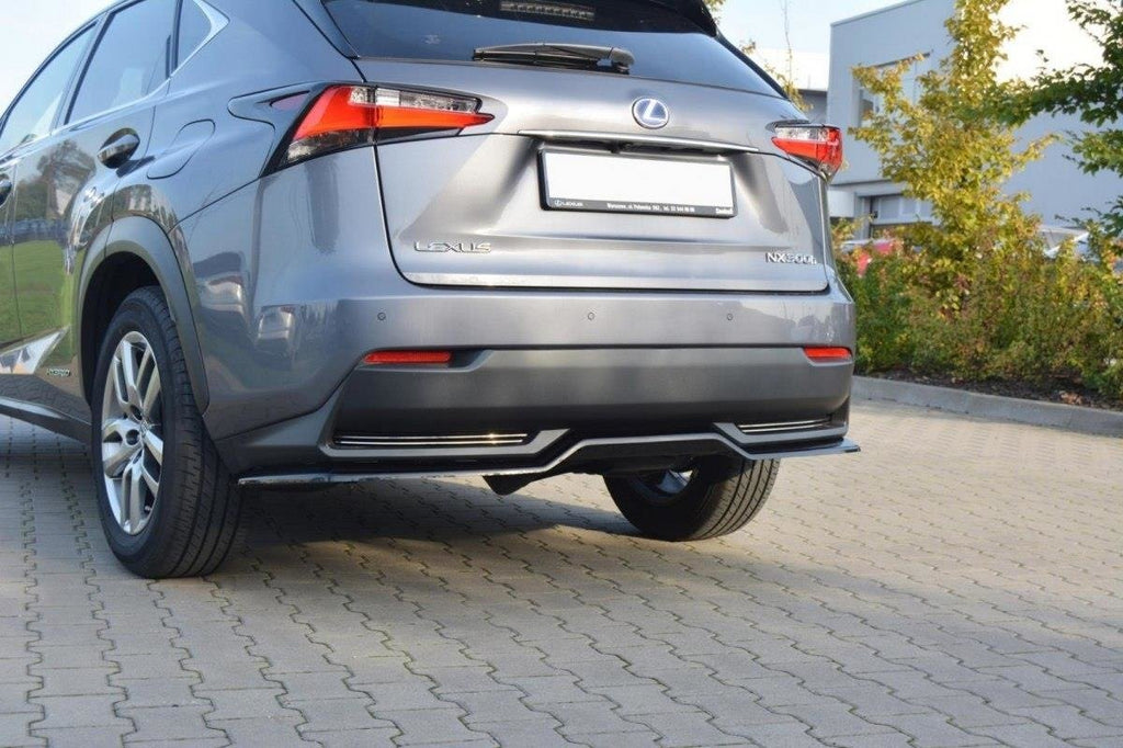 MAXTON DESIGN CENTRAL REAR SPLITTER LEXUS NX MK1 H (WITHOUT VERTICAL BARS)