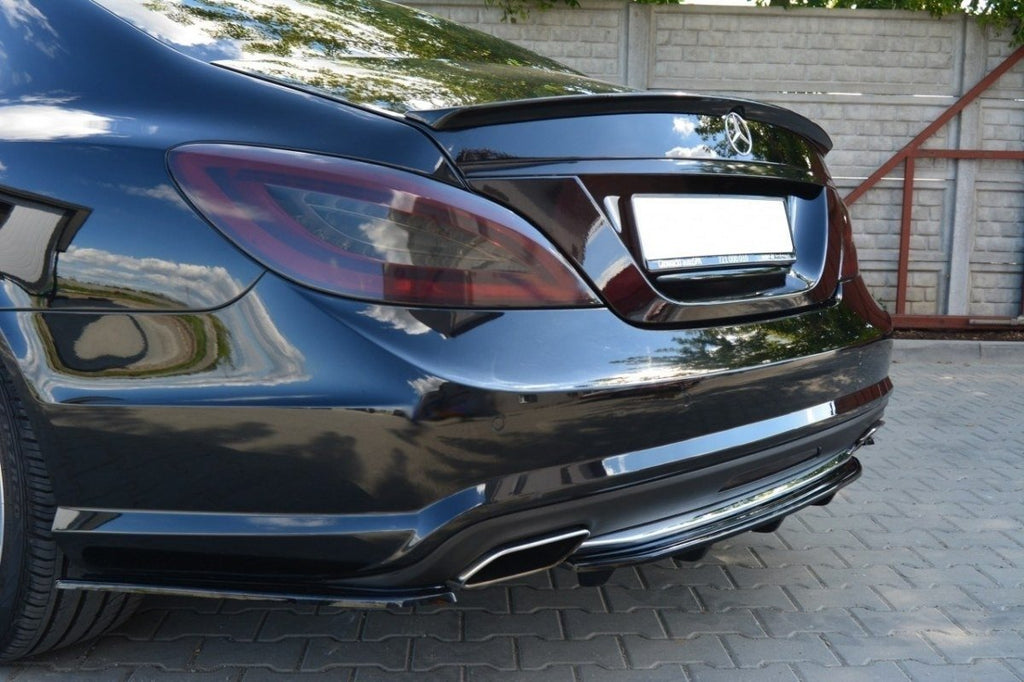 MAXTON DESIGN CENTRAL REAR SPLITTER MERCEDES CLS C218 (WITH A VERTICAL BAR) AMG LINE