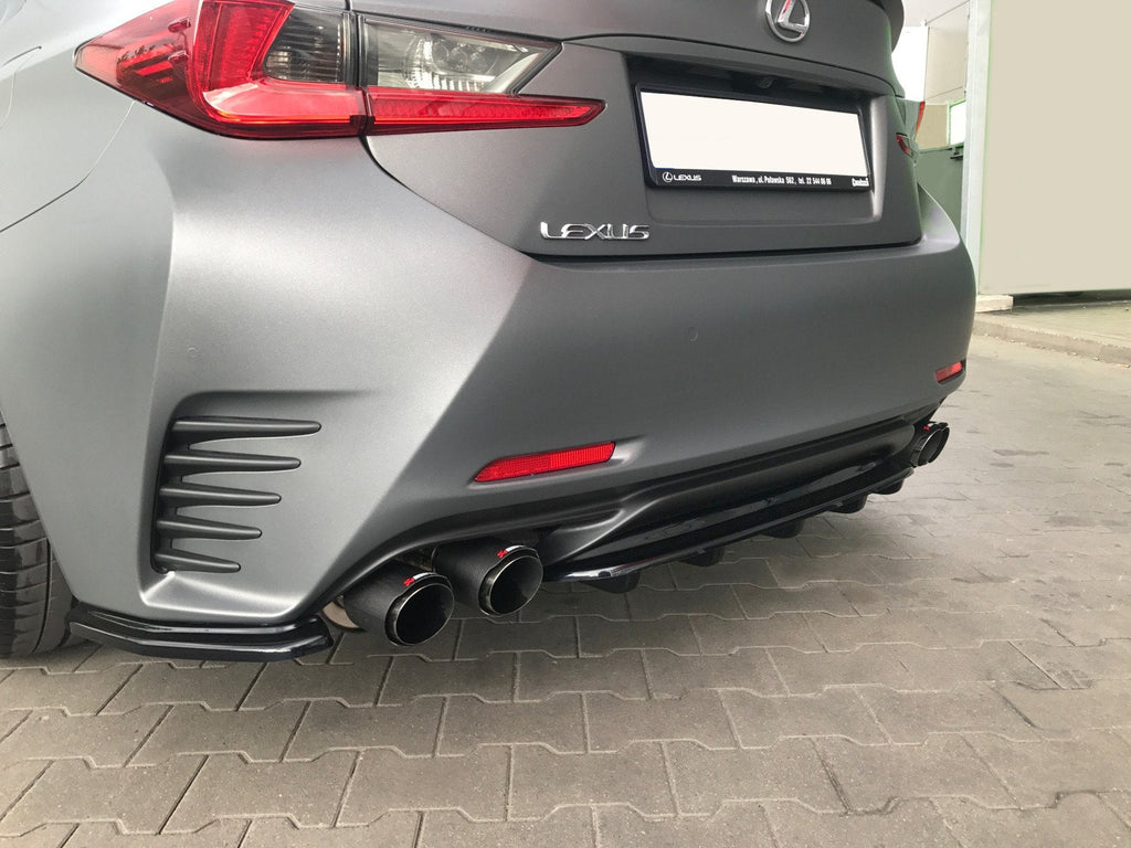 MAXTON DESIGN CENTRAL REAR SPLITTER (WITH VERTICAL BARS) LEXUS RC