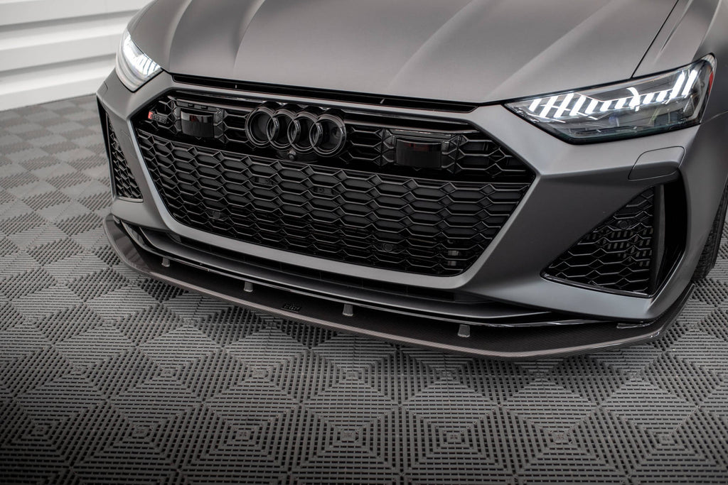 MAXTON DESIGN CARBON FIBER FRONT SPLITTER AUDI RS6 C8 / RS7 C8