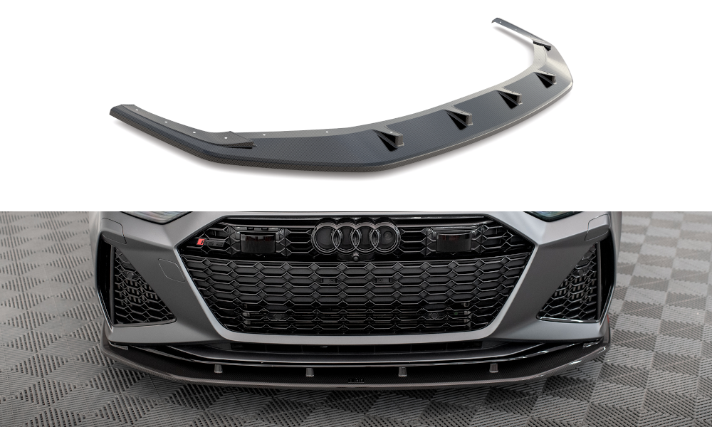 MAXTON DESIGN CARBON FIBER FRONT SPLITTER AUDI RS6 C8 / RS7 C8