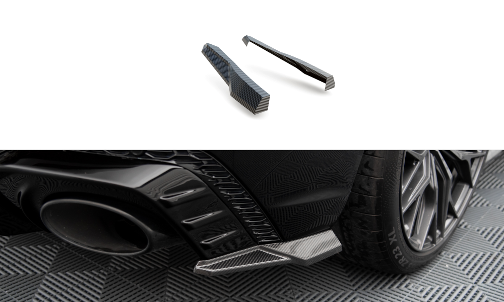 MAXTON DESIGN CARBON FIBER REAR SIDE SPLITTERS AUDI RSQ8 MK1 (for valance AU-RSQ8-1-RS1G)