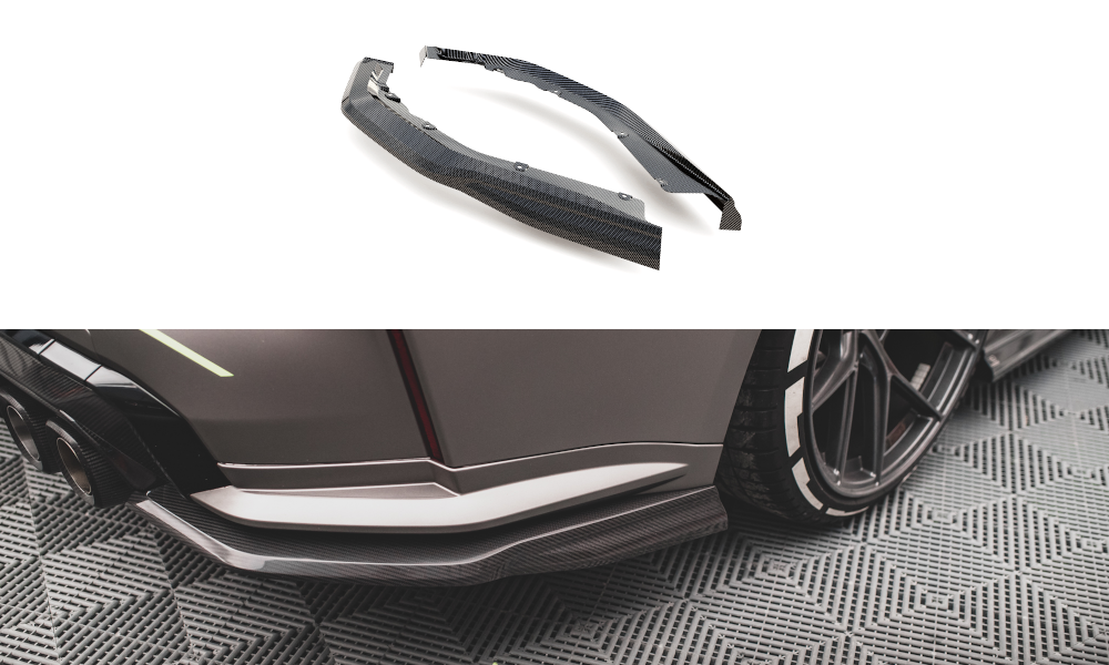 MAXTON DESIGN CARBON FIBER REAR SIDE SPLITTERS BMW M4 G82 (SET FOR DIFFUSER ONLY)