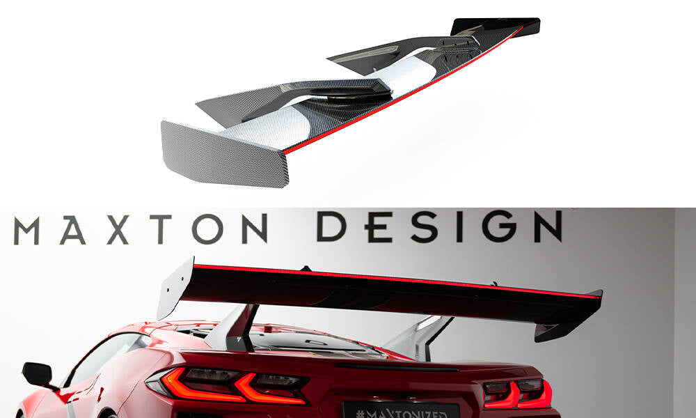 MAXTON DESIGN Carbon Spoiler + LED Chevrolet Corvette C8