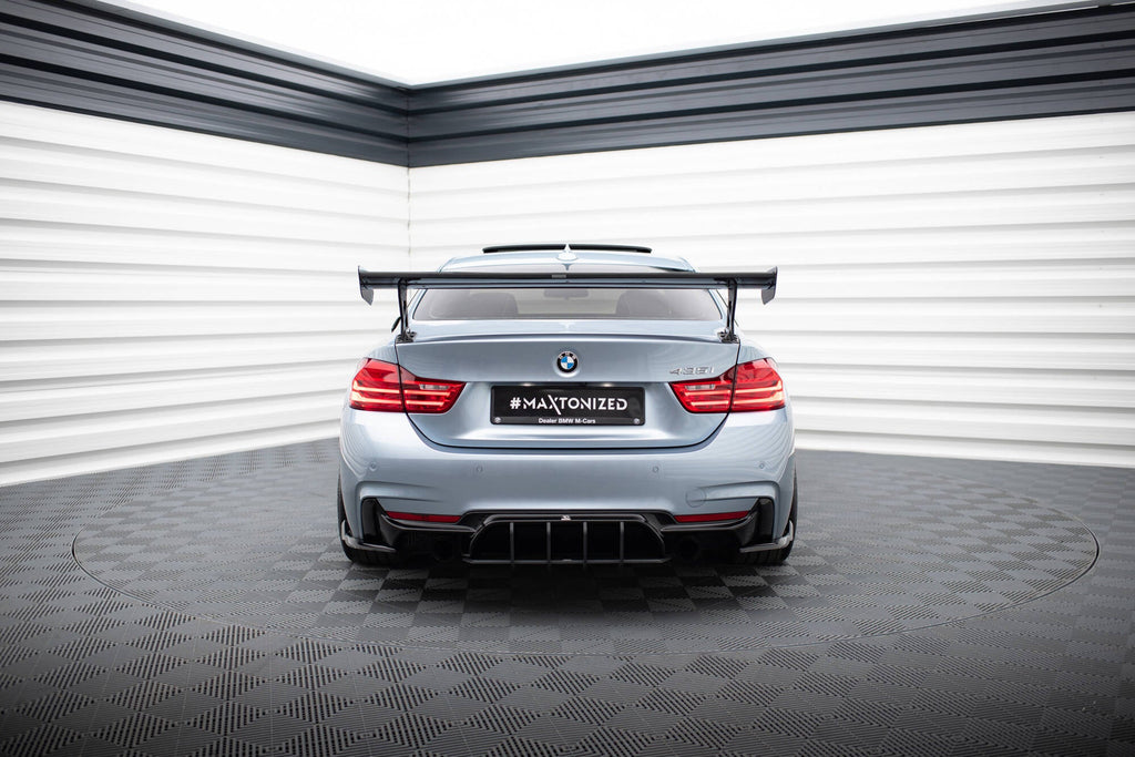 MAXTON DESIGN Carbon Spoiler With External Brackets Uprights BMW 4 F32 / 4 F32 M-Pack Coupe