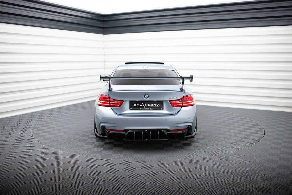 MAXTON DESIGN Carbon Spoiler With External Brackets Uprights BMW 4 F32 / 4 F32 M-Pack Coupe
