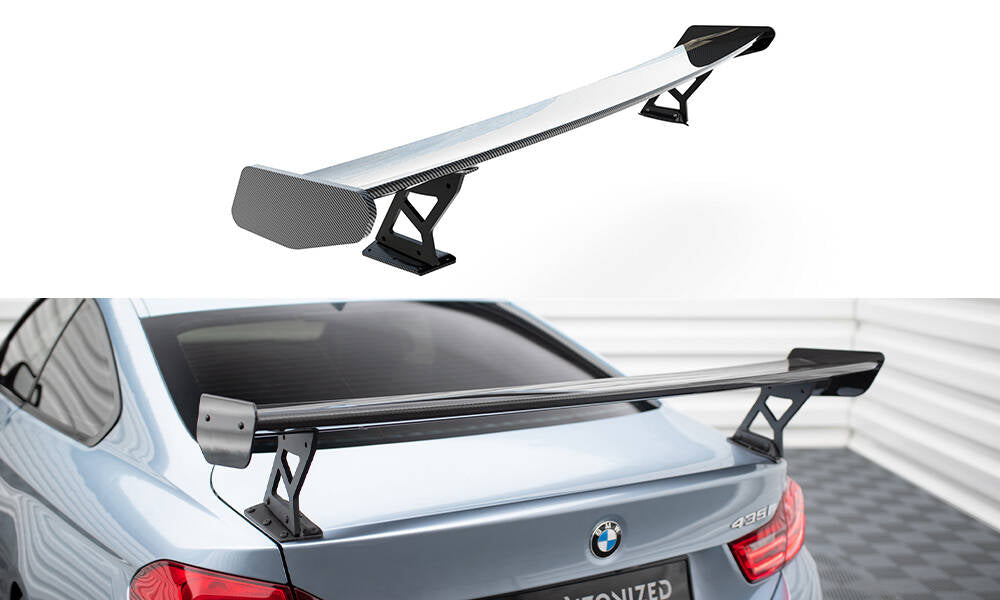 MAXTON DESIGN Carbon Spoiler With External Brackets Uprights BMW 4 F32 / 4 F32 M-Pack Coupe