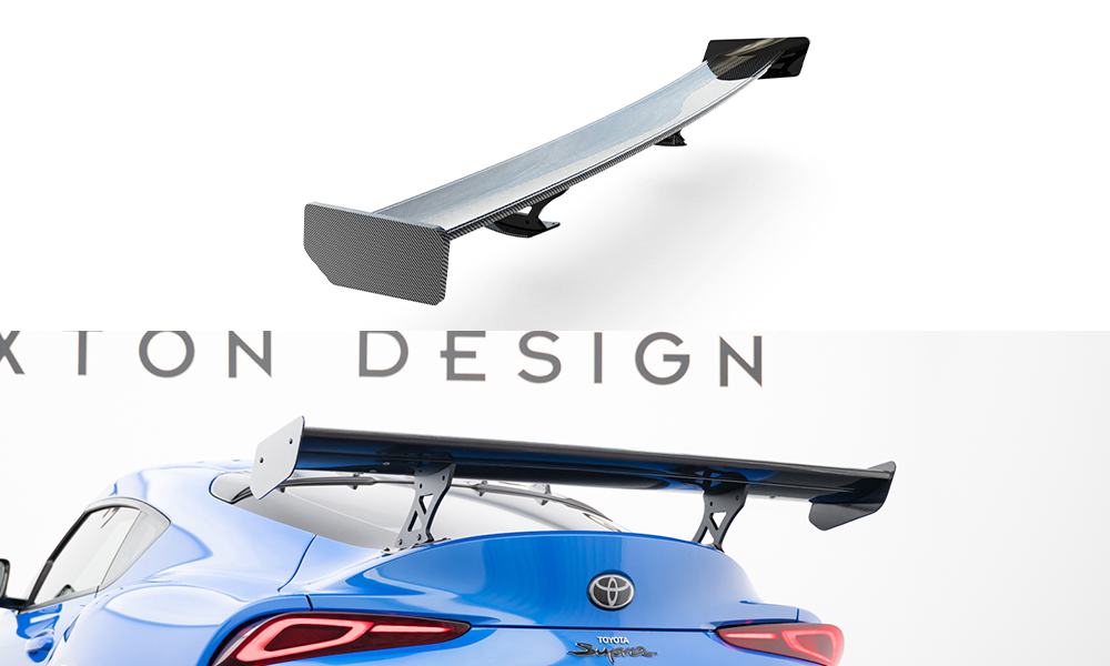 MAXTON DESIGN CARBON SPOILER WITH EXTERNAL BRACKETS UPRIGHTS TOYOTA SUPRA MK5