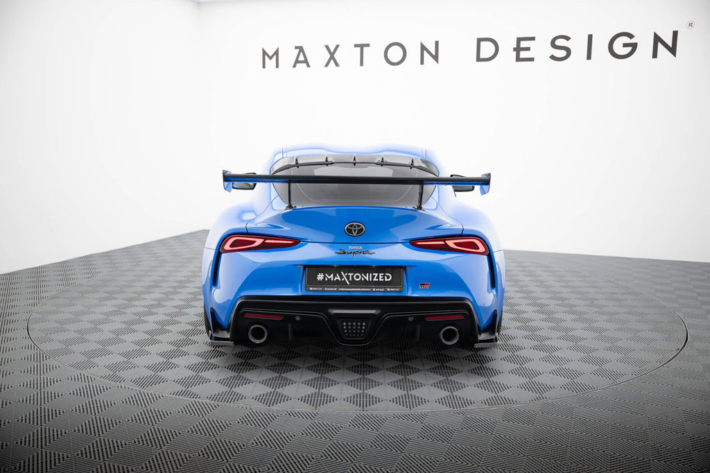 MAXTON DESIGN CARBON SPOILER WITH EXTERNAL BRACKETS UPRIGHTS TOYOTA SUPRA MK5