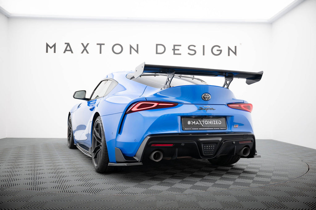MAXTON DESIGN CARBON SPOILER WITH EXTERNAL BRACKETS UPRIGHTS TOYOTA SUPRA MK5