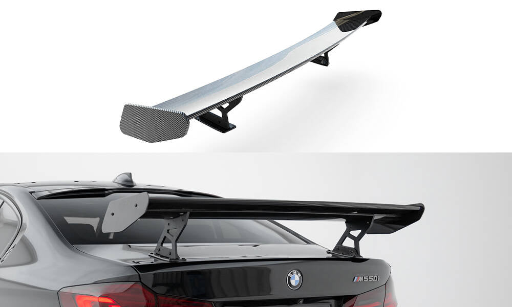 MAXTON DESIGN Carbon Spoiler With Internal Brackets Uprights BMW 5 / M5 Sedan G30 / F90