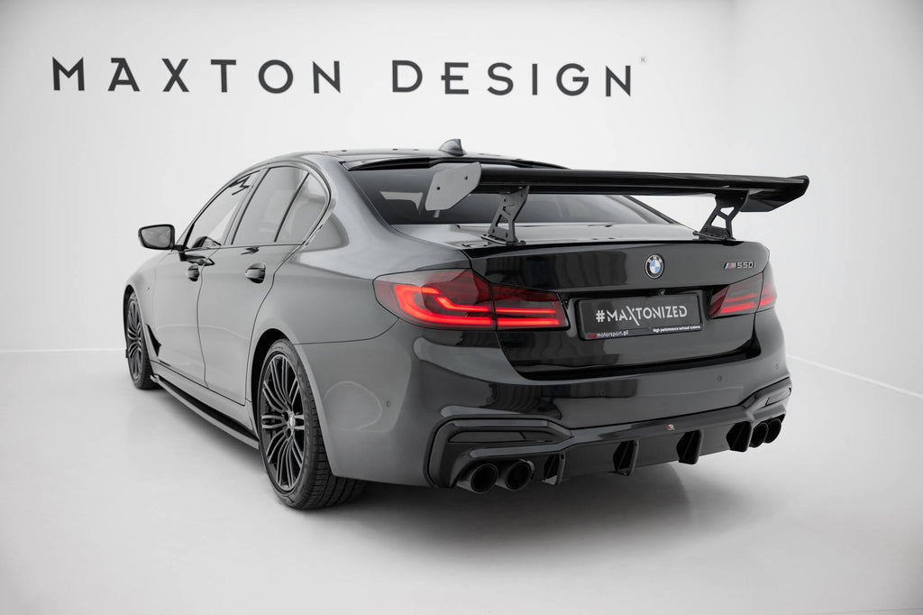 MAXTON DESIGN Carbon Spoiler With Internal Brackets Uprights BMW 5 / M5 Sedan G30 / F90