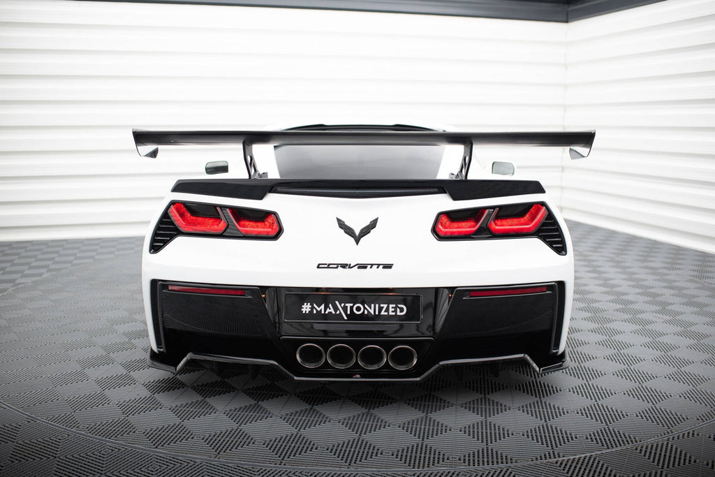 MAXTON DESIGN Carbon Spoiler With Internal Brackets Uprights Chevrolet Corvette Stingray / Grand Sport C7