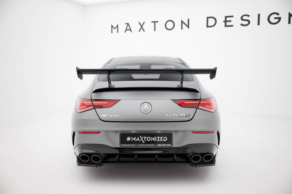 MAXTON DESIGN Carbon Spoiler With Internal Brackets Uprights Mercedes-Benz CLA Coupe C118
