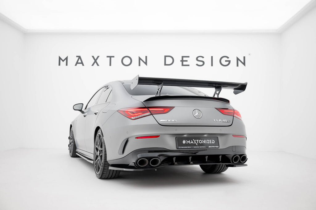 MAXTON DESIGN Carbon Spoiler With Internal Brackets Uprights Mercedes-Benz CLA Coupe C118