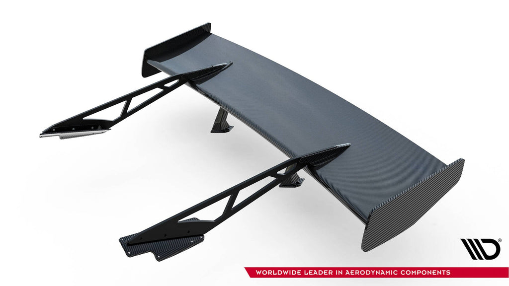 MAXTON DESIGN Carbon Spoiler With Upper Swan Mounting + LED Chevrolet Corvette Stingray / Grand Sport C7
