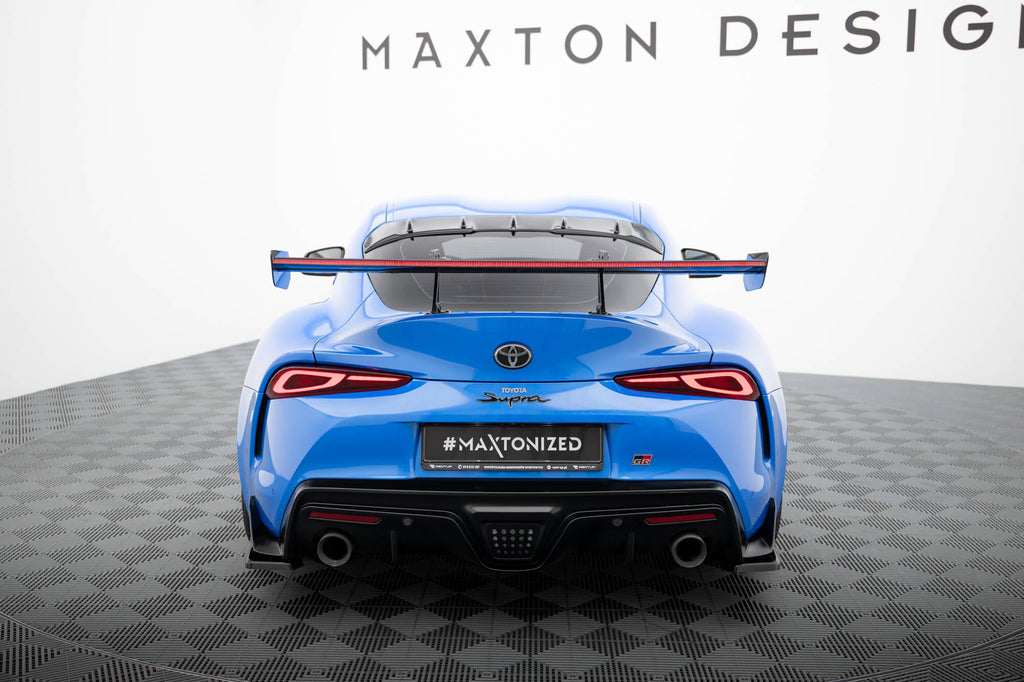 MAXTON DESIGN CARBON SPOILER WITH UPPER SWAN MOUNTING + LED TOYOTA SUPRA MK5