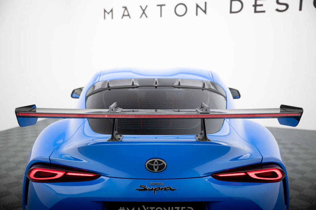 MAXTON DESIGN CARBON SPOILER WITH UPPER SWAN MOUNTING + LED TOYOTA SUPRA MK5