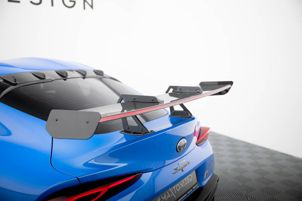 MAXTON DESIGN CARBON SPOILER WITH UPPER SWAN MOUNTING + LED TOYOTA SUPRA MK5