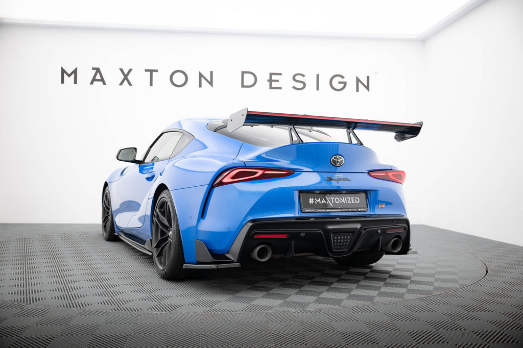 MAXTON DESIGN CARBON SPOILER WITH UPPER SWAN MOUNTING + LED TOYOTA SUPRA MK5