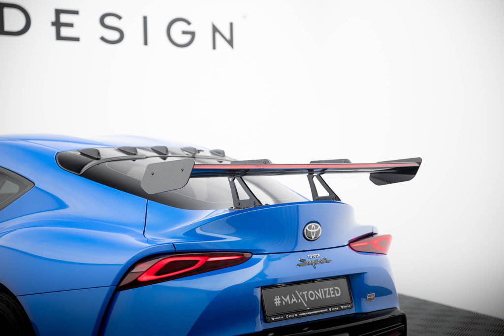 MAXTON DESIGN CARBON SPOILER WITH UPPER SWAN MOUNTING + LED TOYOTA SUPRA MK5